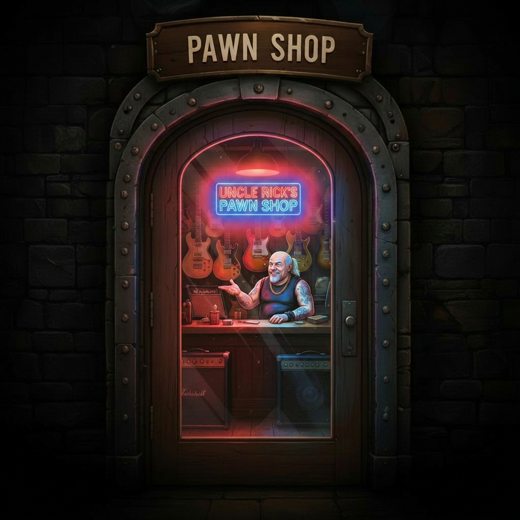 Pawn Shop — Sell to Uncle Rick for quick G-Picks.