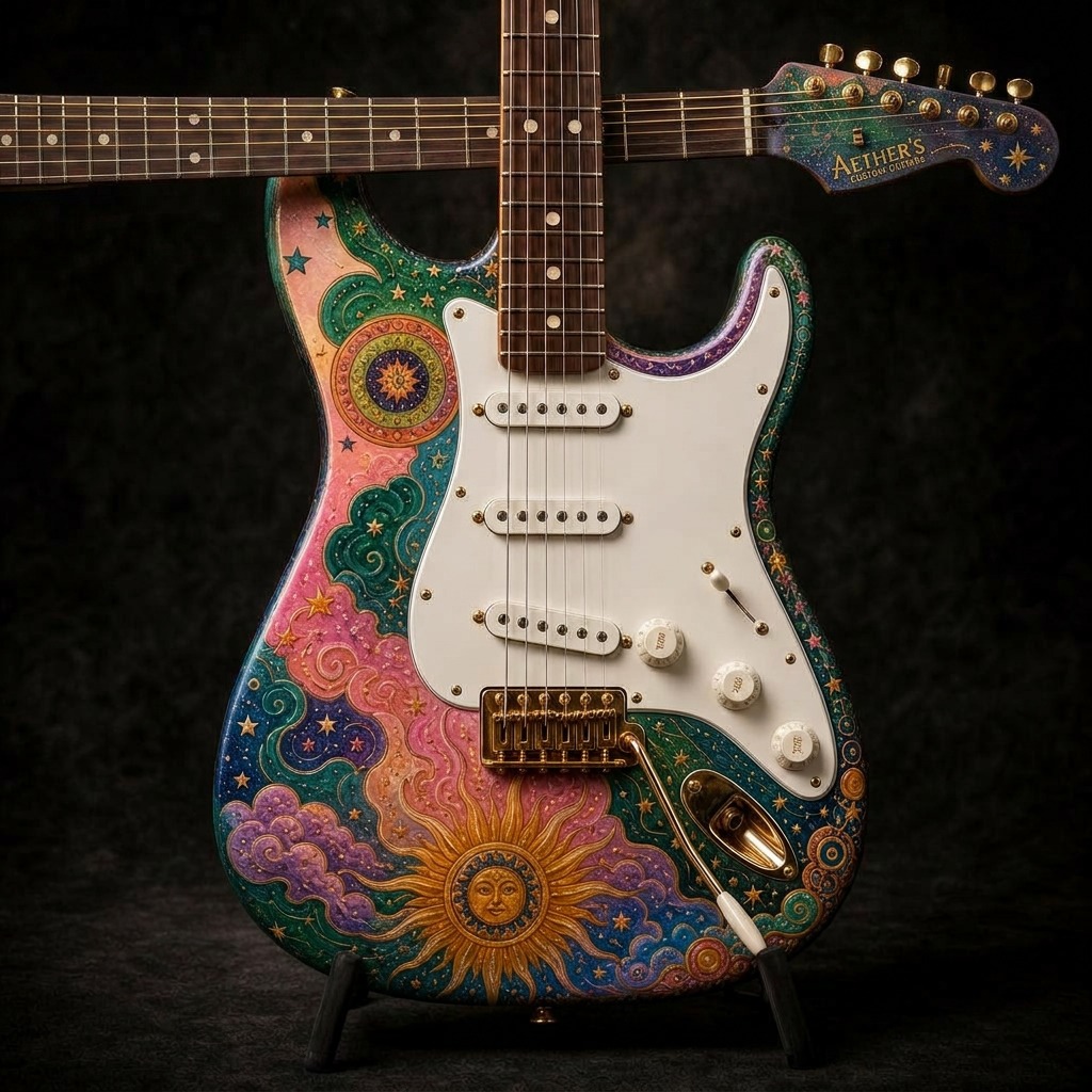 Strat 'Skywriter' Hand-Painted Custom