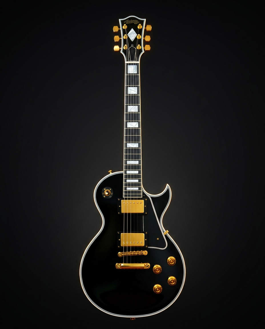 LP Custom Ebony Tuxedo