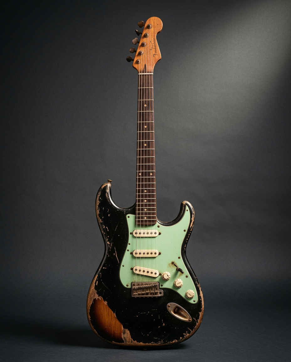 Heavy Relic Black Strat