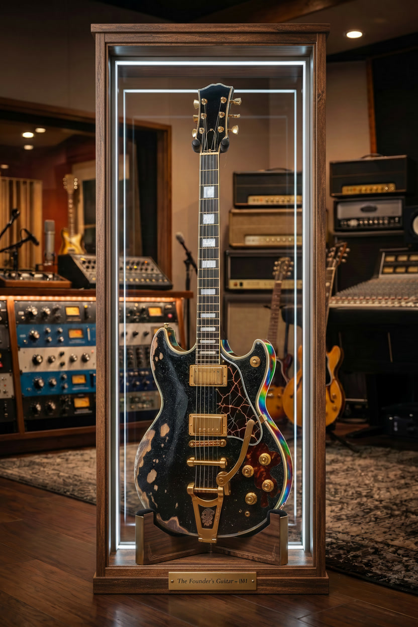 Founders 001 — Rainbow Relic Under Black Sparkle (Duo Jet Spec)