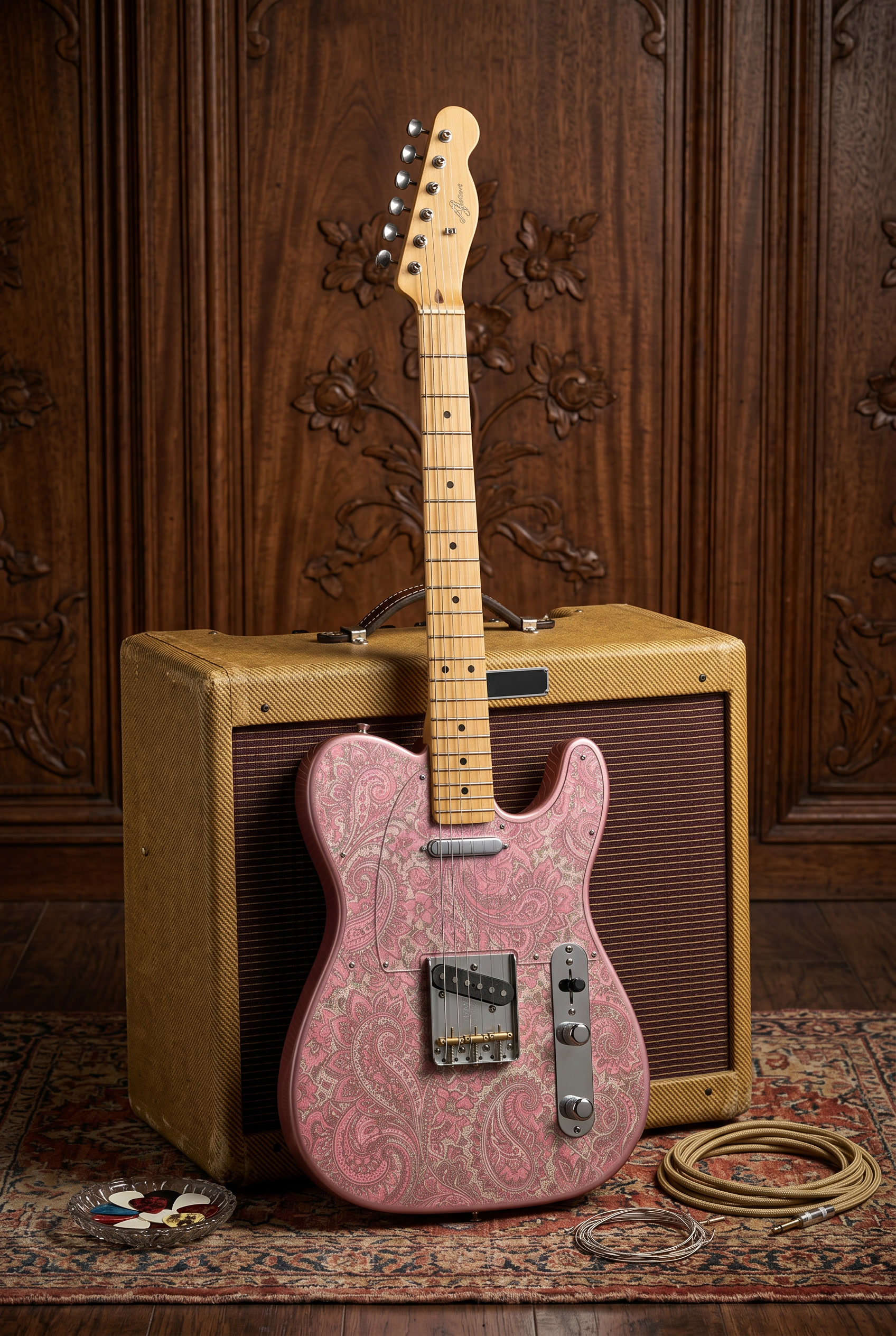 Tele Custom Pink Paisley