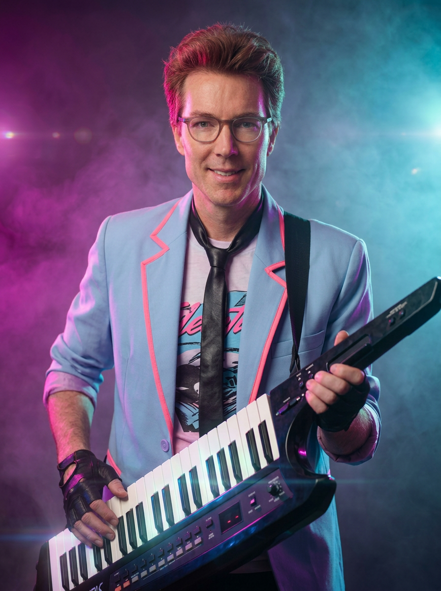 Neon Keytar Hero